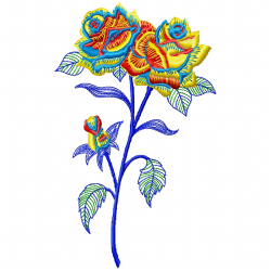 Flowers And Tree Embroidery Design 9
